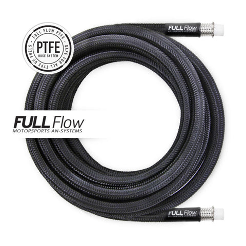 Black Nylon PTFE Stainless Braided Fuel Hose AN-10 6M