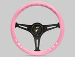 Baby Pink Mahogany Steering Wheel 340mm
