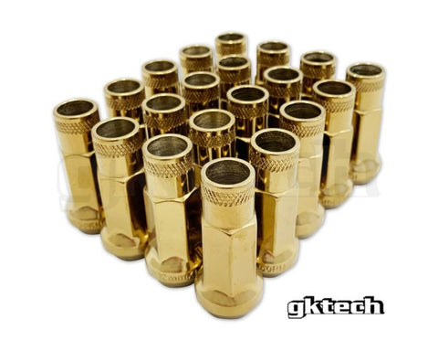 GKTECH GOLD - OPEN ENDED LUG NUTS (PACK OF 20) M12x1.25